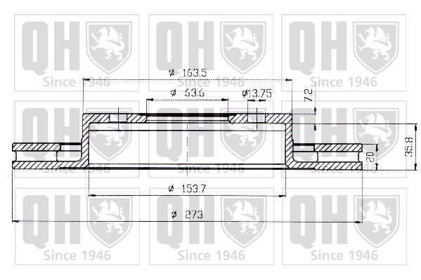 QUINTON HAZELL Тормозной диск BDC3807